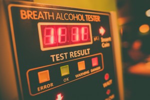 Close up shot of an alcohol tester